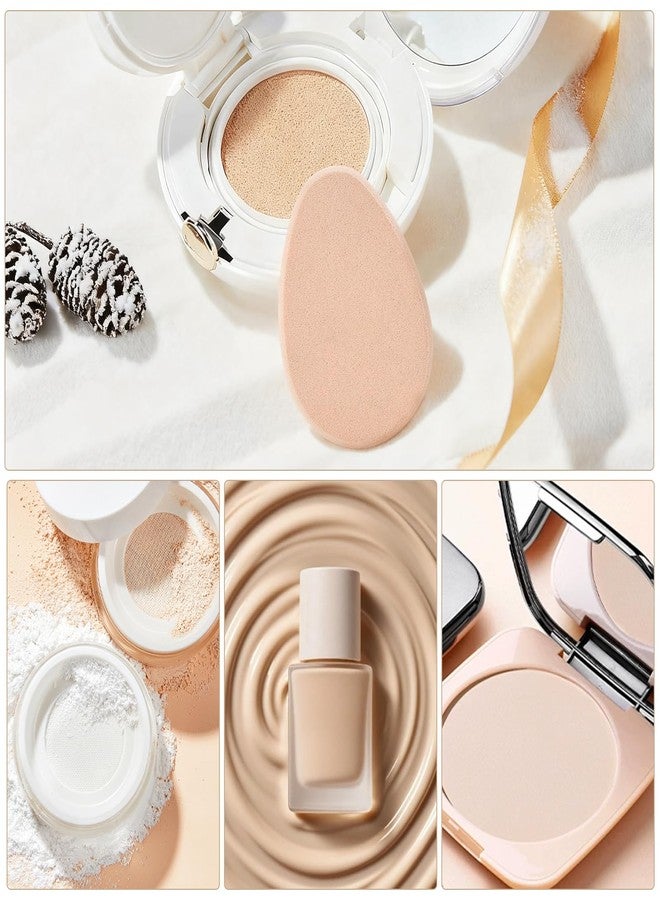 Clofiak 6 PCS Flat Makeup Sponges for Foundation, Beige Foundation Sponge, Beauty Blender Make Up Sponges, Cushion Foundation Puff for Natural and Easy Soft Long-lasting - Image 3